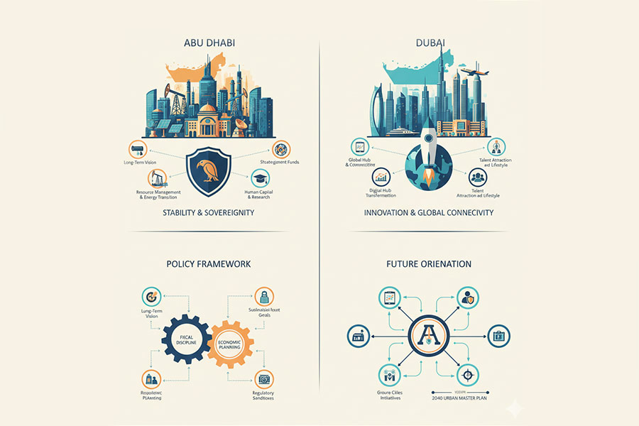 Abu Dhabi vs Dubai Economic strategy