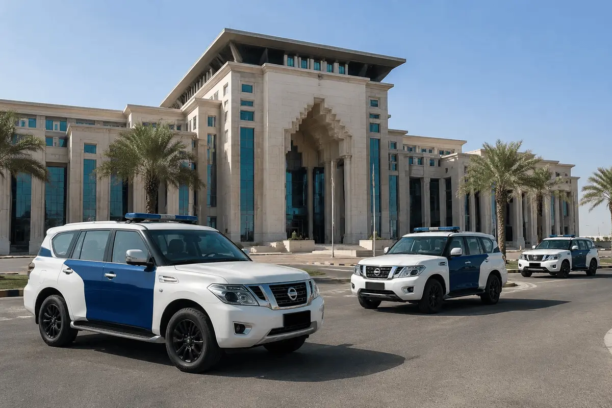 Ajman Police officer explaining remote bail service