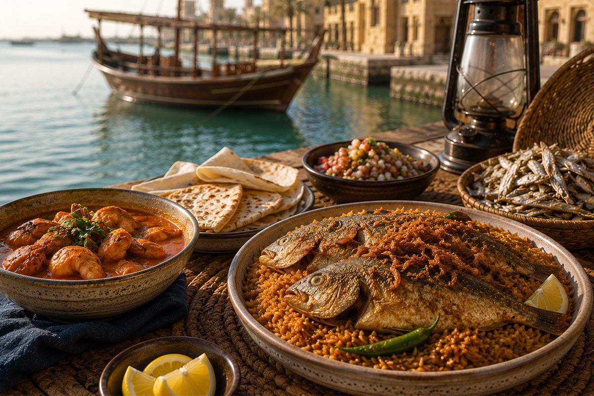 Traditional Emirati seafood