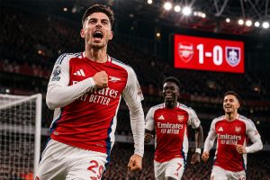 أرسنال يقترب من لقب الدوري الإنجليزي بعد فوز صعب على بيرنلي
