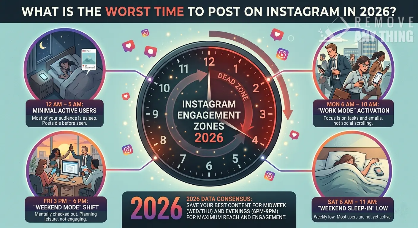 worst time to post on Instagram