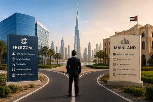 شركات البر الرئيسي في دبي مقابل شركات المناطق الحرة: ما الفرق وأيهما أفضل؟