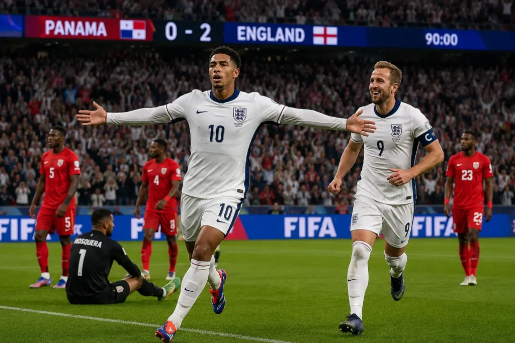 England Beat Panama 2-0 to Top Group L