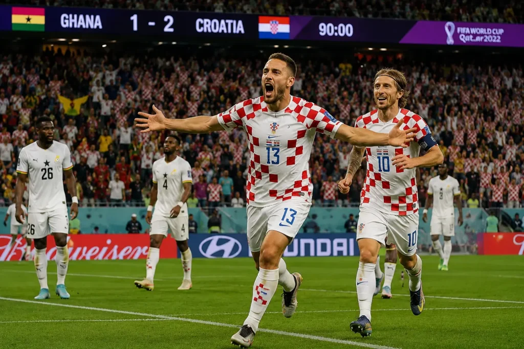 Croatia Beat Ghana 2-1 to Reach World Cup Knockout Stage