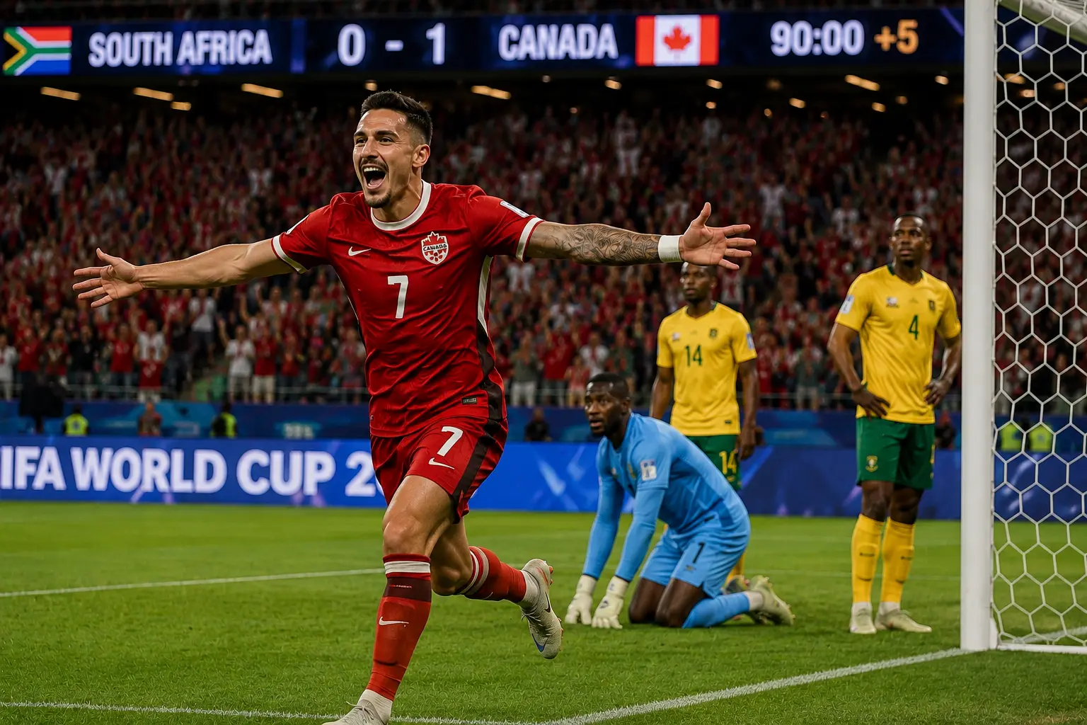 Canada Beat South Africa 1-0  to Reach Last 16