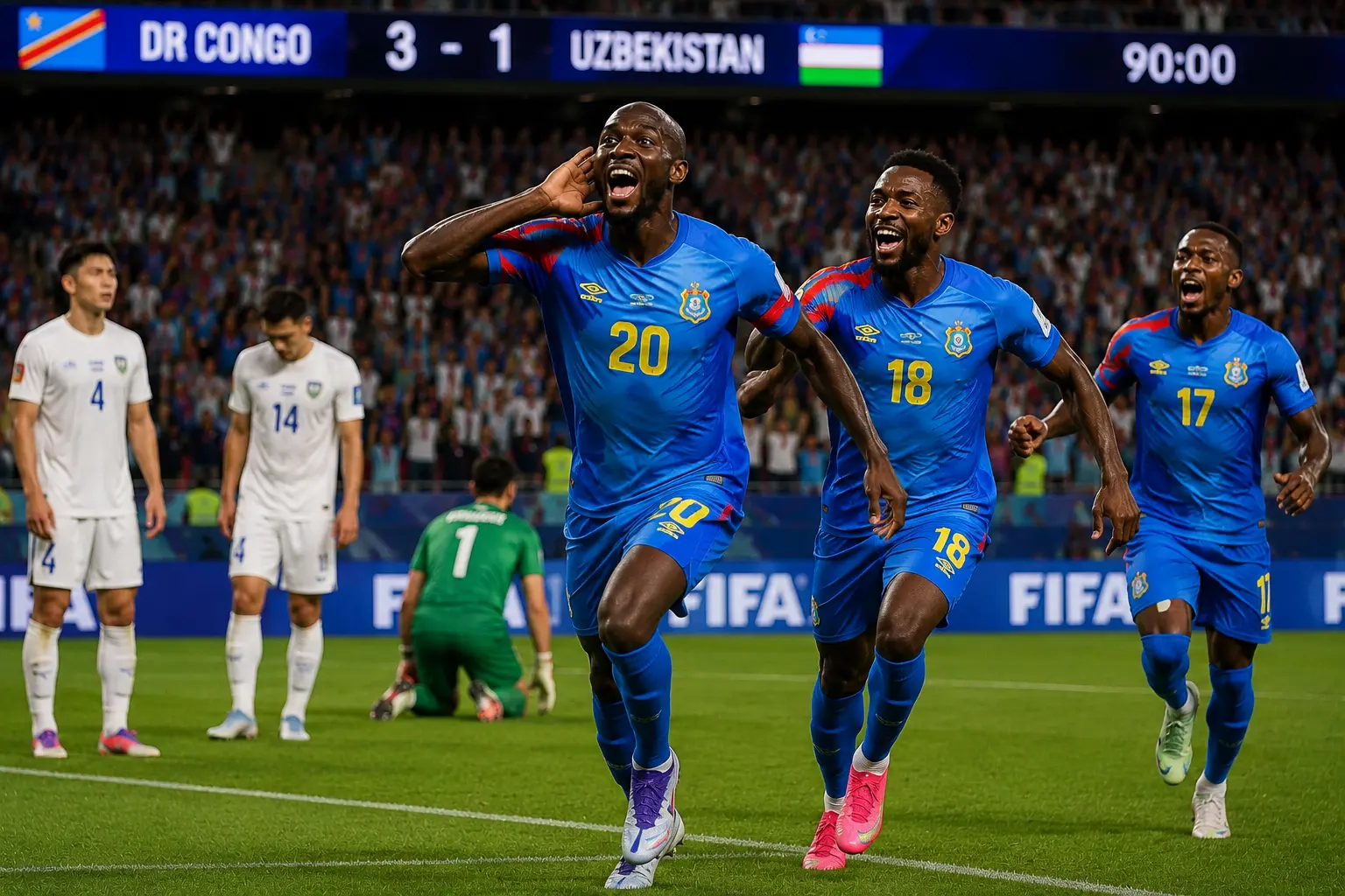DR Congo Come Back to Beat Uzbekistan 3-1