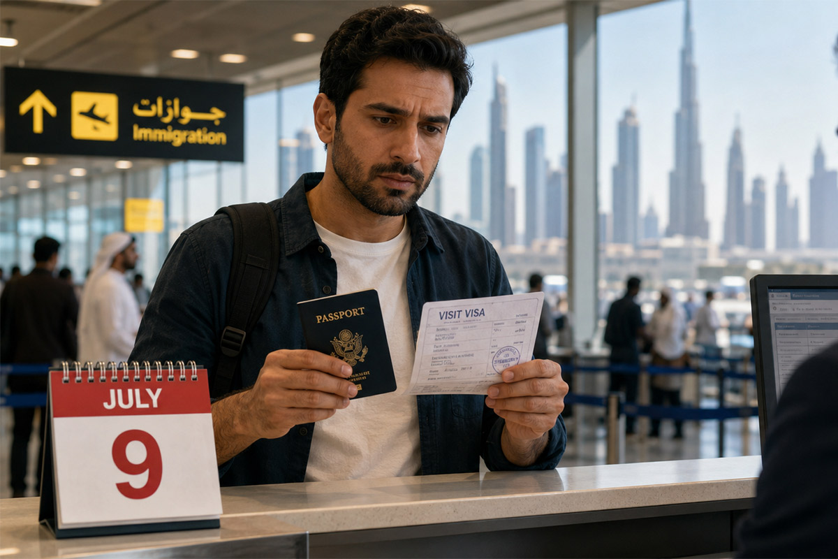 مهلة تأشيرات الإمارات 9 يوليو