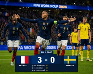 France Cruise Past Sweden 3-0 to Reach the Round of 16