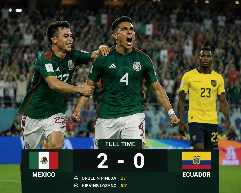 Mexico Beat Ecuador 2-0 to Reach Round of 16