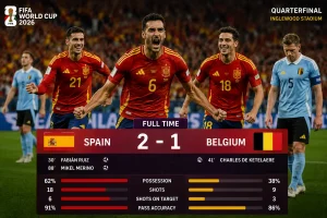 Spain Beat Belgium to Set Up World Cup Semifinal Against France