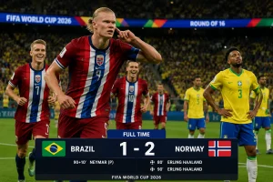 Norway Stun Brazil 2-1 as Haaland Sends Them Into World Cup Quarterfinals