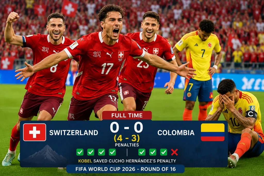 Switzerland Eliminate Colombia on Penalties
