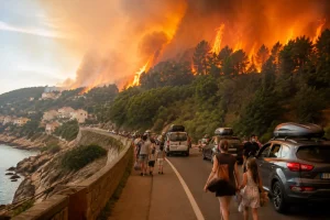 France and Spain Wildfires Force More Than 300,000 People to Evacuate