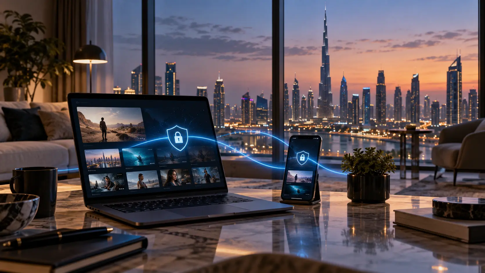 استخدام VPN للبث على الكمبيوتر والهاتف في الإمارات