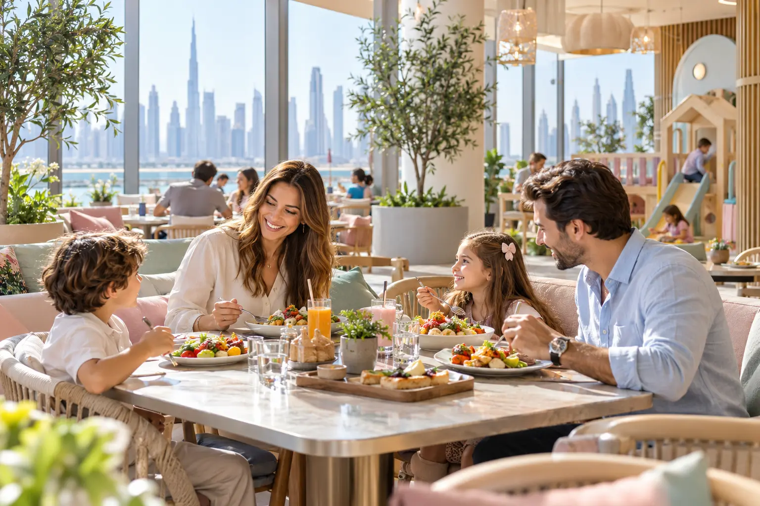Best restaurants in Dubai for family: brunch with skyline views
