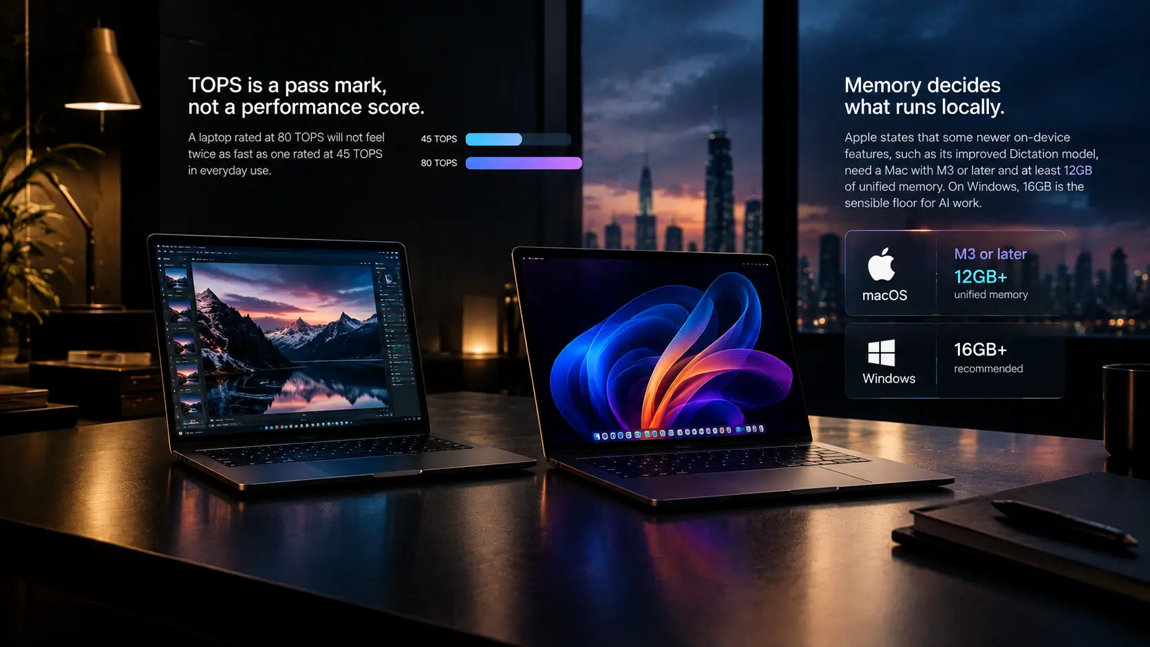 TOPS and Memory in Modern Laptops